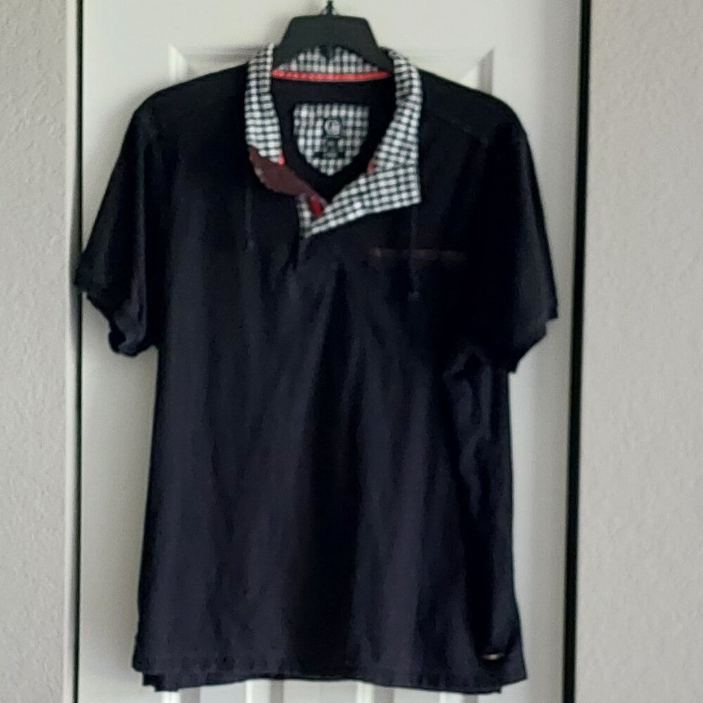 CAVi Short Sleeve Black Polo Top Women's Size XL